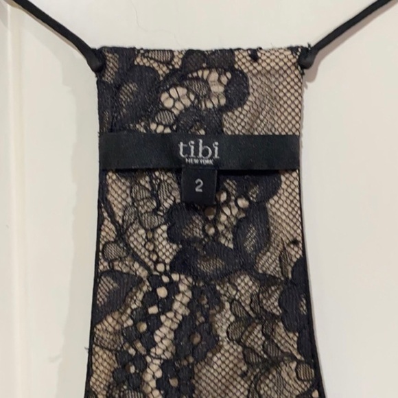 TIBI BLACK LEATHER SILK cami - Picture 3 of 8